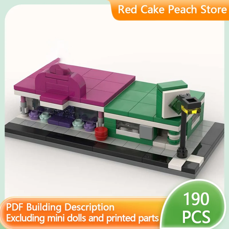 

Модель городской улицы MOC: конструктор из строительных блоков — парикмахерская и аптека. Модульный технологичный конструктор для детей, подарок на праздник, игрушка для сборки.