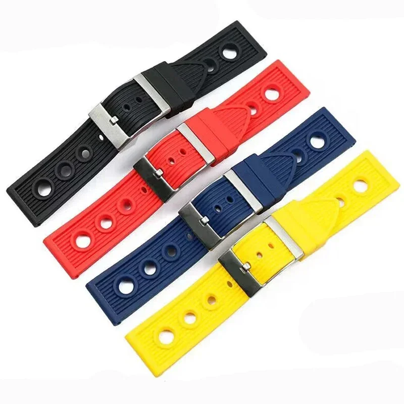 Universal Silicone Watch Strap for Breitlin Breathable Waterproof Wristband for Rolex 22mm Men Women Rubber Bracelet Accessories