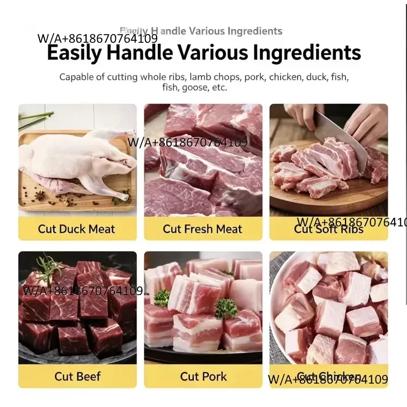 Stainless Steel Meat Processor Automatic Function for Beef Chicken Breast Slicing Strip Cutting Dicing Machine