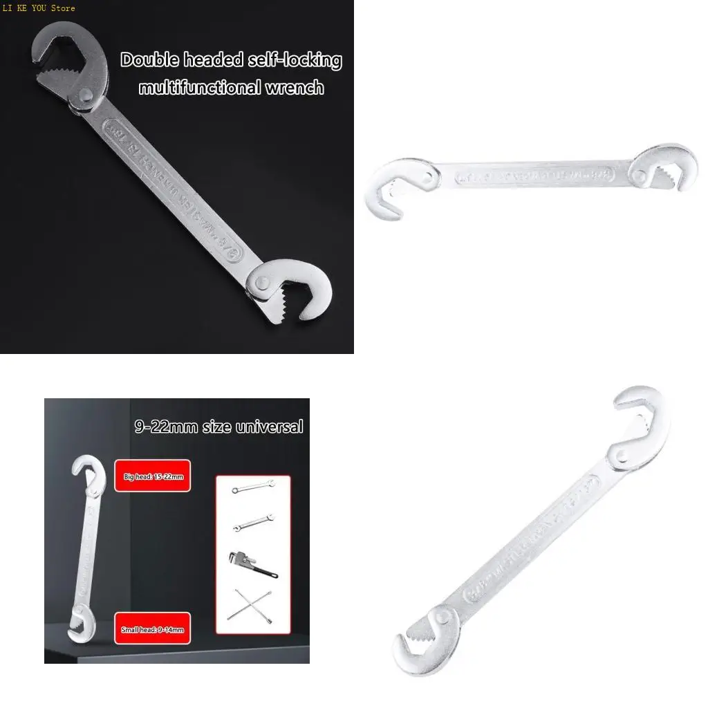 

W3JE Ergonomatic Adjustable Double Hook Wrench High Carbon Steel Build Slip Proof