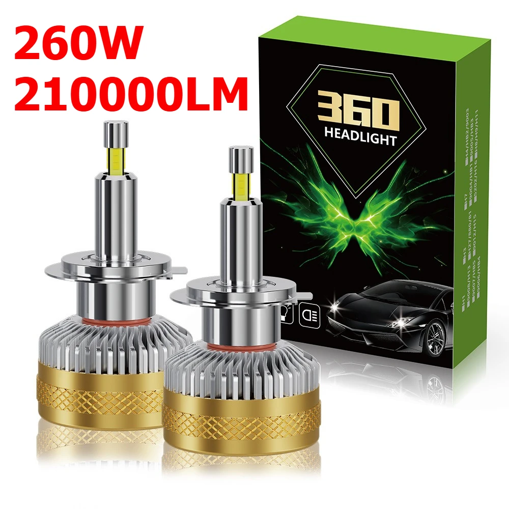 

R8 8-Sided 360 Degree LED Headlight h4 h7 led h1 Ultra Bright Car LED Bulb 12V Automotive Front Headlamp Driving Light Upgrade