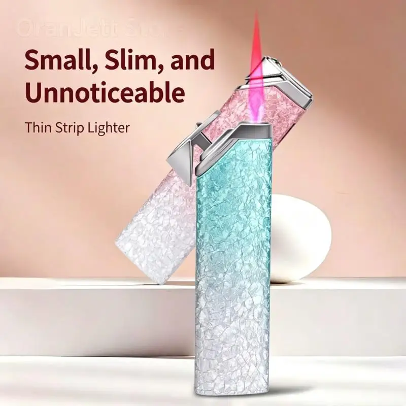 2026New Style Cool Metal Jet Flame Butane Gas Lighters Festival Gifts Windproof Fashionable Lighter Premium Smoking Accessories