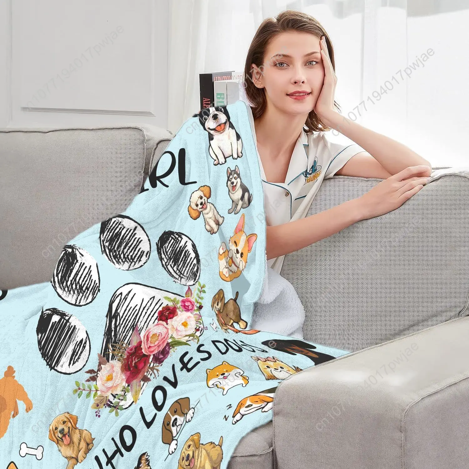 الكلب بطانية هدايا للنساء الفتيات لينة الفانيلا الكلب رمي بطانية الكلاب هدايا للكلاب عشاق هدايا عيد ميلاد الفراش ديكور للطفل