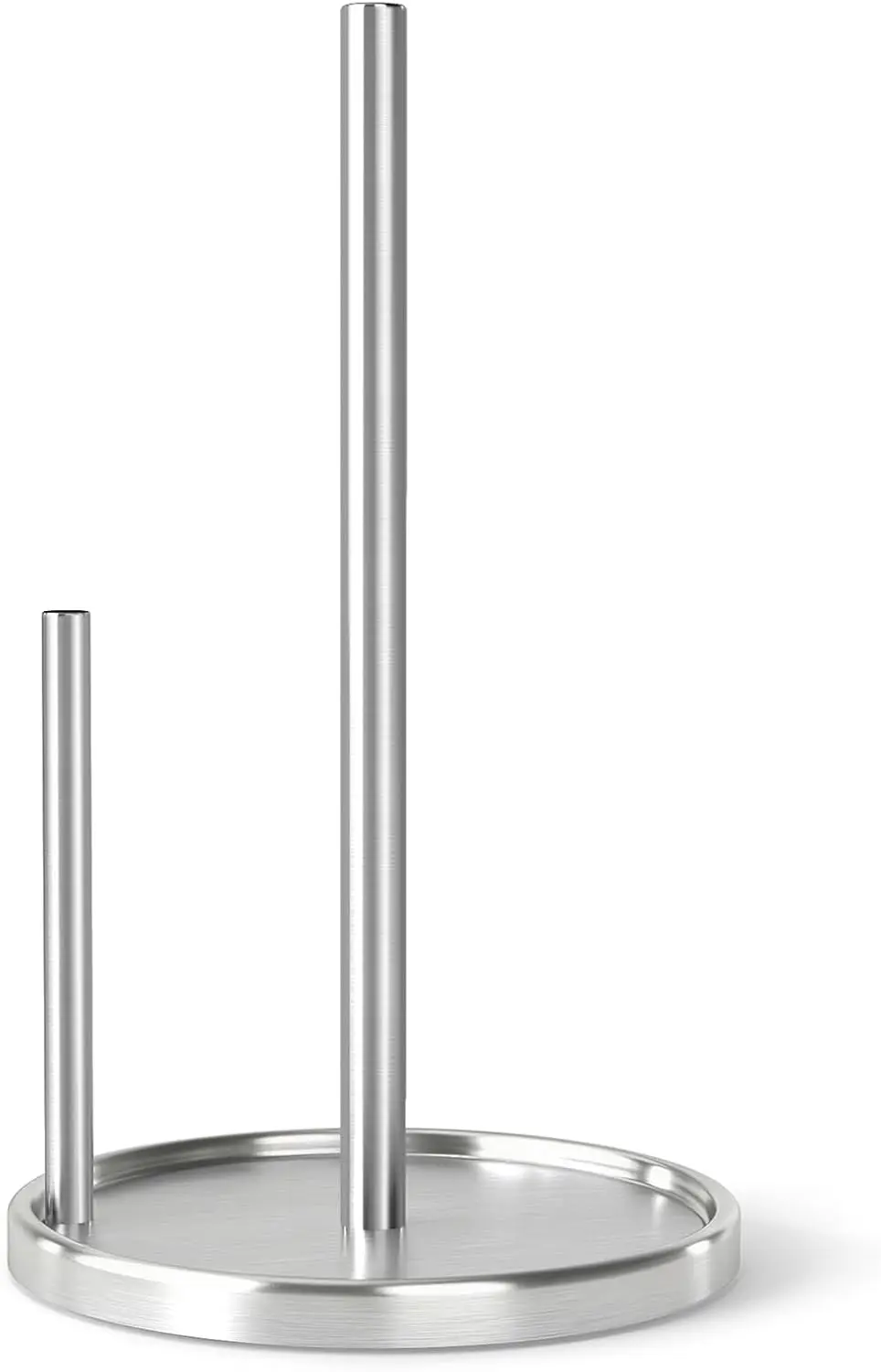 

Серебристый держатель для бумажных полотенец на столешницу с утяжеленным основанием, прочный кухонный диспенсер для рулонов для удобного использования