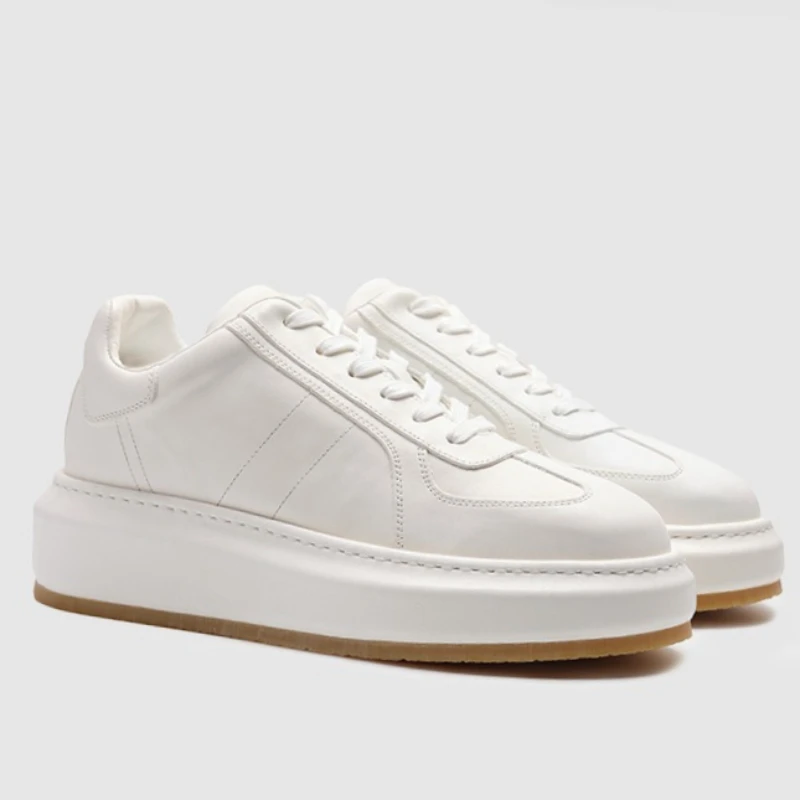 Hand-sewn Horseskin Training Shoes for Men's Women's Horse Leather Casual Sports Board Shoes Comfortable Height-increasing Shoes