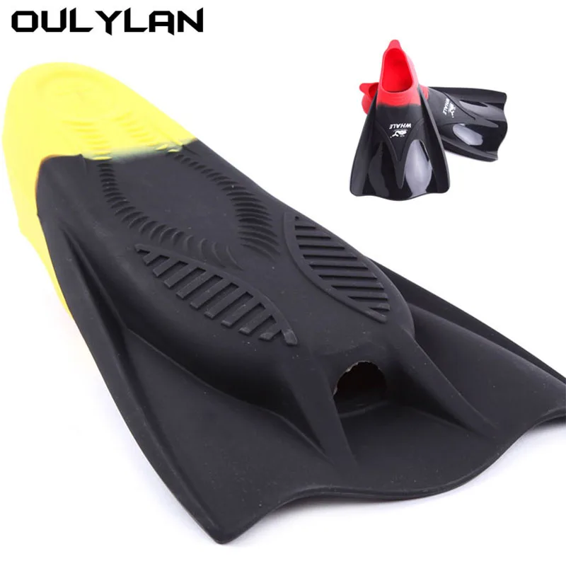 Aletas Oulylan, aletas palmeadas para pies, piscina sumergible, botas para niños y adultos, zapatos 32-44, silicona profesional TPR, buceo, natación