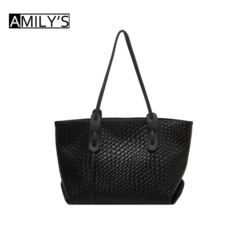 Brand Weave Design Big Capacity Tote Shouler Bags for Women Handbags Purses Vintage Ladies shopping travel Bags