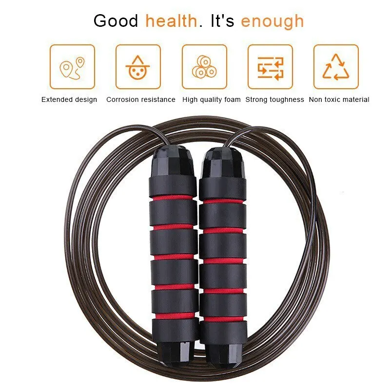 Jump Rope Rapid Speed Jumping Rope Cable with Ball Bearings Steel Skipping Rope Gym Exercise Slim Body