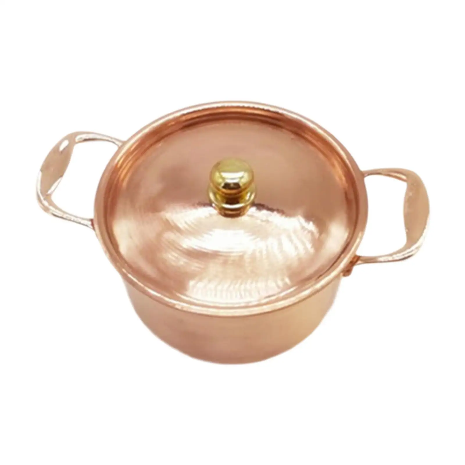Copper Pot with Lid Double Handle Copper Hot Pot Soup Pot Stock Pot Stew Pan for Cooking Home Kitchen Restaurant Commercial Chef image 2