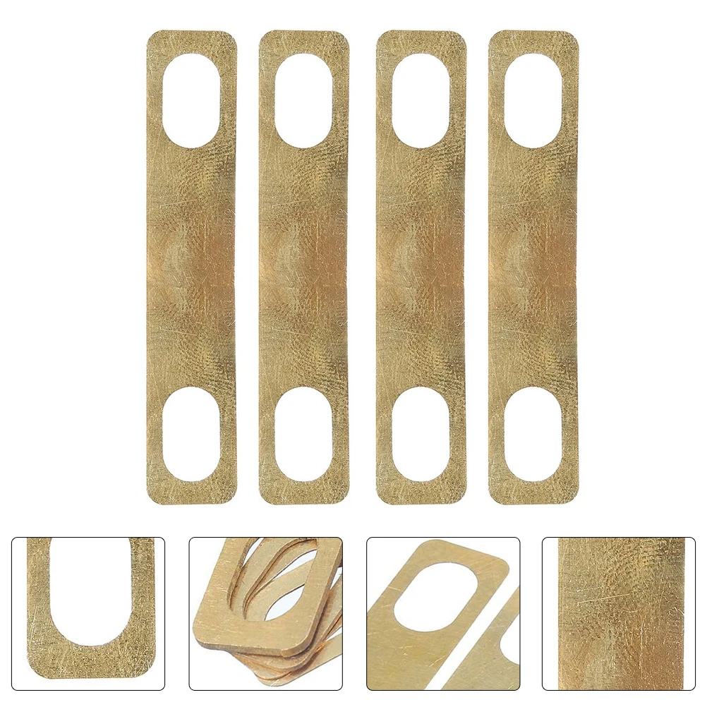 

4 Pcs Guitar Neck Shims Metal Brass Heightening Gaskets Thick Square Adjustable Repair Accessories Durable Sturdy