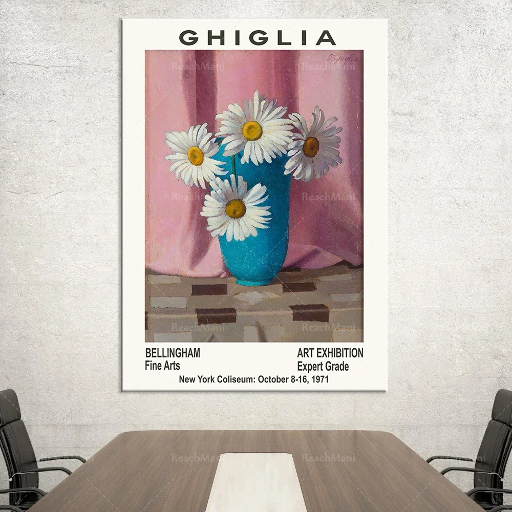 Flower Museum Exhibition Poster by Oscar Ghiglia