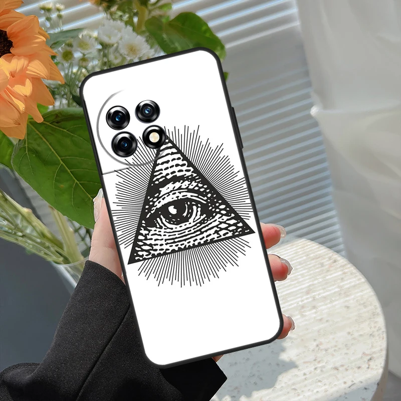 Illuminati Eye Occult Pyramid Soft Case For OnePlus 13 13s 13R 12 12R 11 10 10T 8T Nord 5 CE 4 2 3 Lite N10 N20 N30 Cover