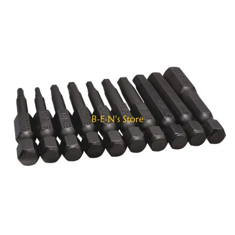 

Y1AD 10PCS Black Hexagon Screwdriver Bits S2 Steel 1/4 Inch Shank Screw