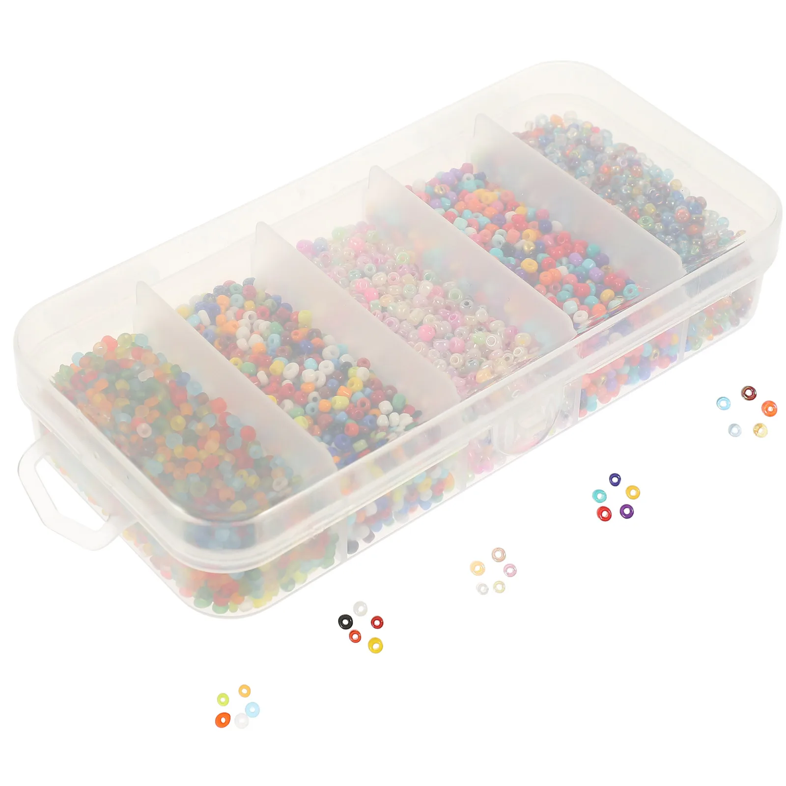 

1 Box Glass Beads Brightly Colored Smooth Diy Spacer Beads For Jewelry Making Craft Bracelet Necklace Decor Beading Kit