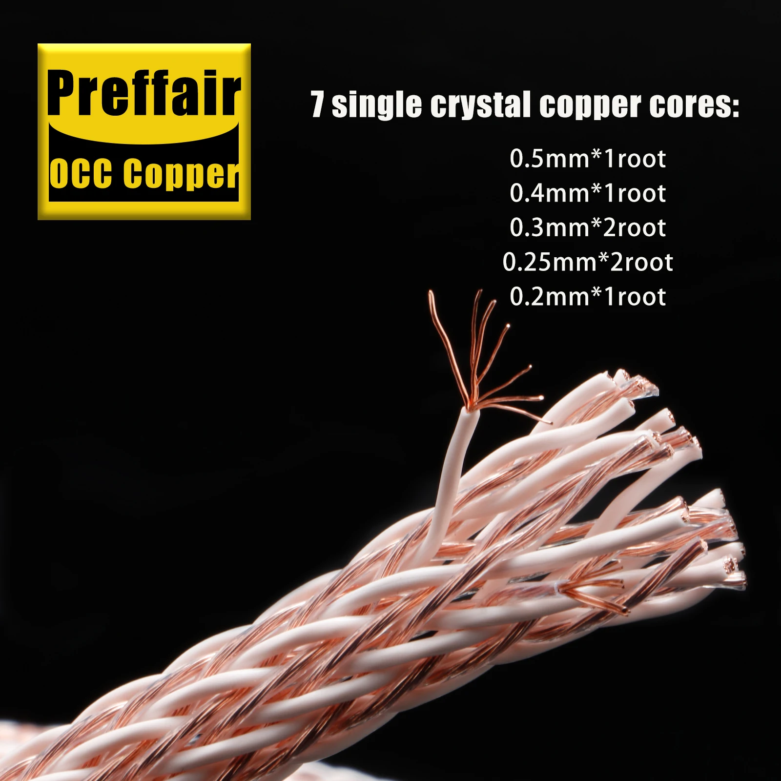 4/8/12TC OCC Wire Speaker Cable High Purity Power Cord Speaker Amplifier CD DVD Player Turntable