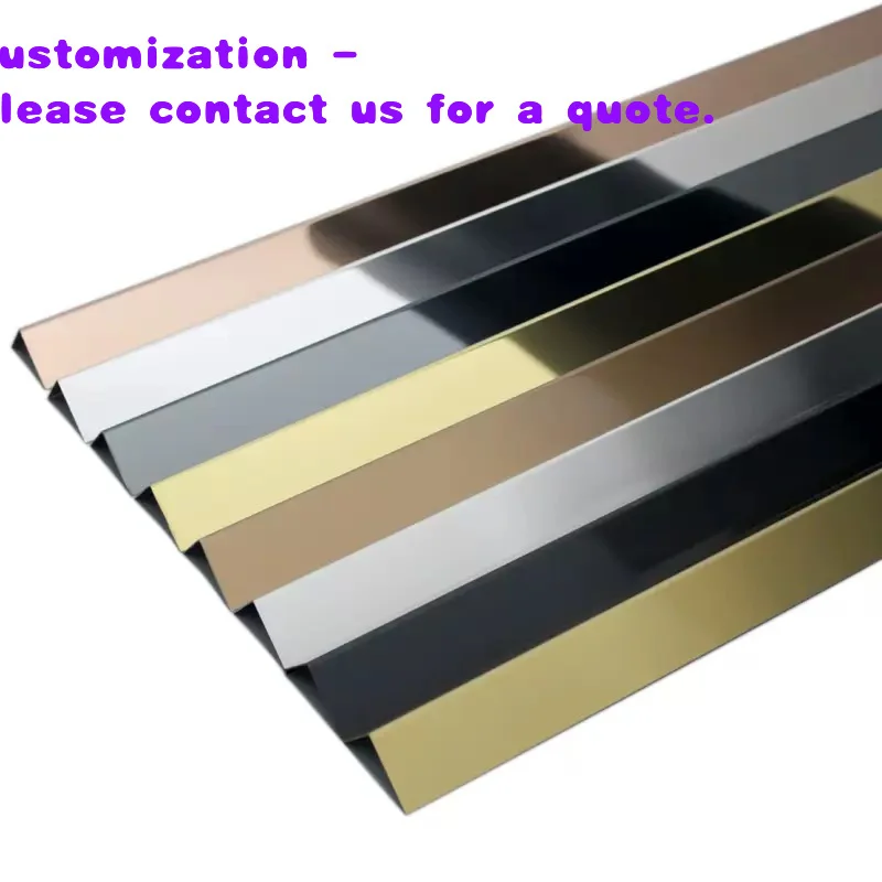 

custom.Unique Design Silver Stainless Steel L-Shaped Trim Wall and Floor Tile Accessories
