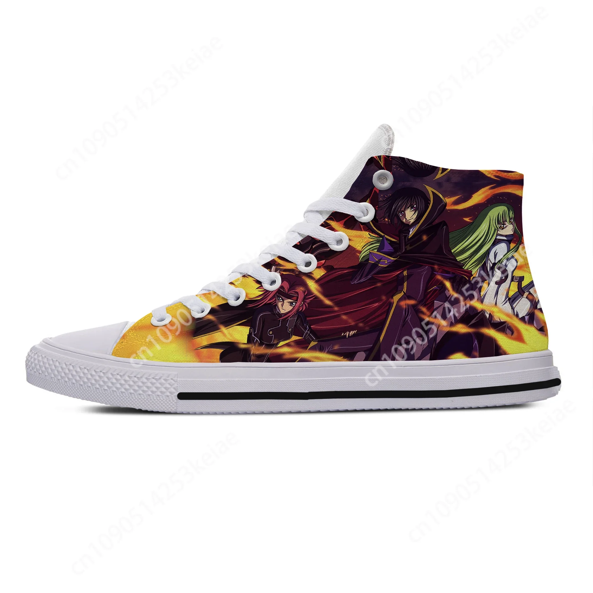 

Hot Cool Fashion Funny Cartoon High Quality Summer Sneakers Casual Shoes Men Women Anime Code Geass Casual High Help Board Shoes