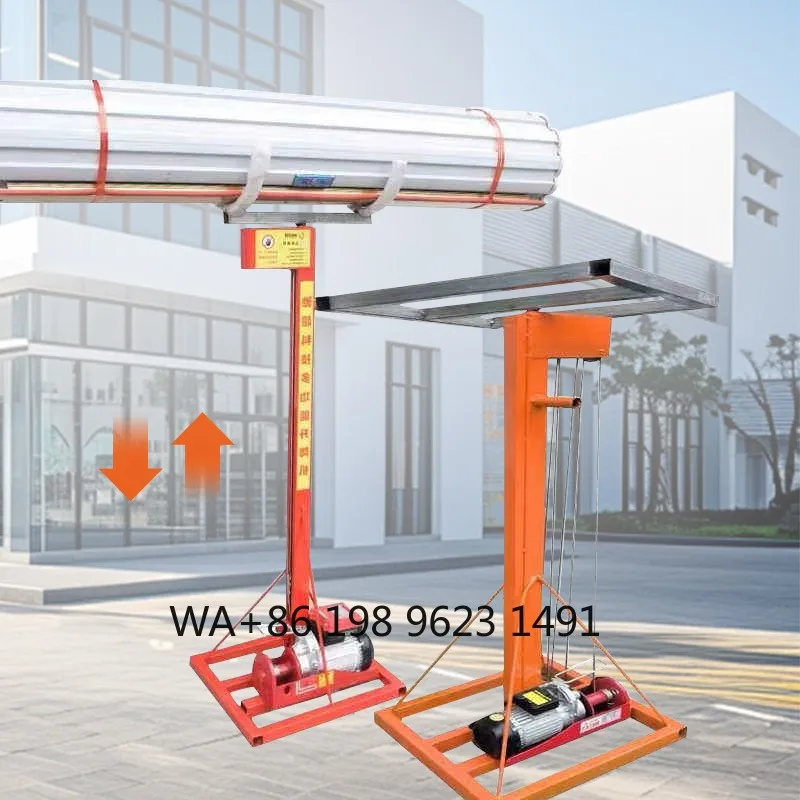 Portable Remote Control Crane Small Steel Structure Wire Rope Hoist for Construction  Retail Material Lifting Use