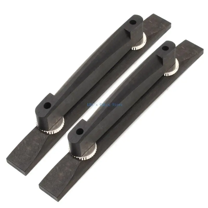 

XXFC Ebony Western Musical Instrument Bridge for Bass Guitar Instrument Adjustable