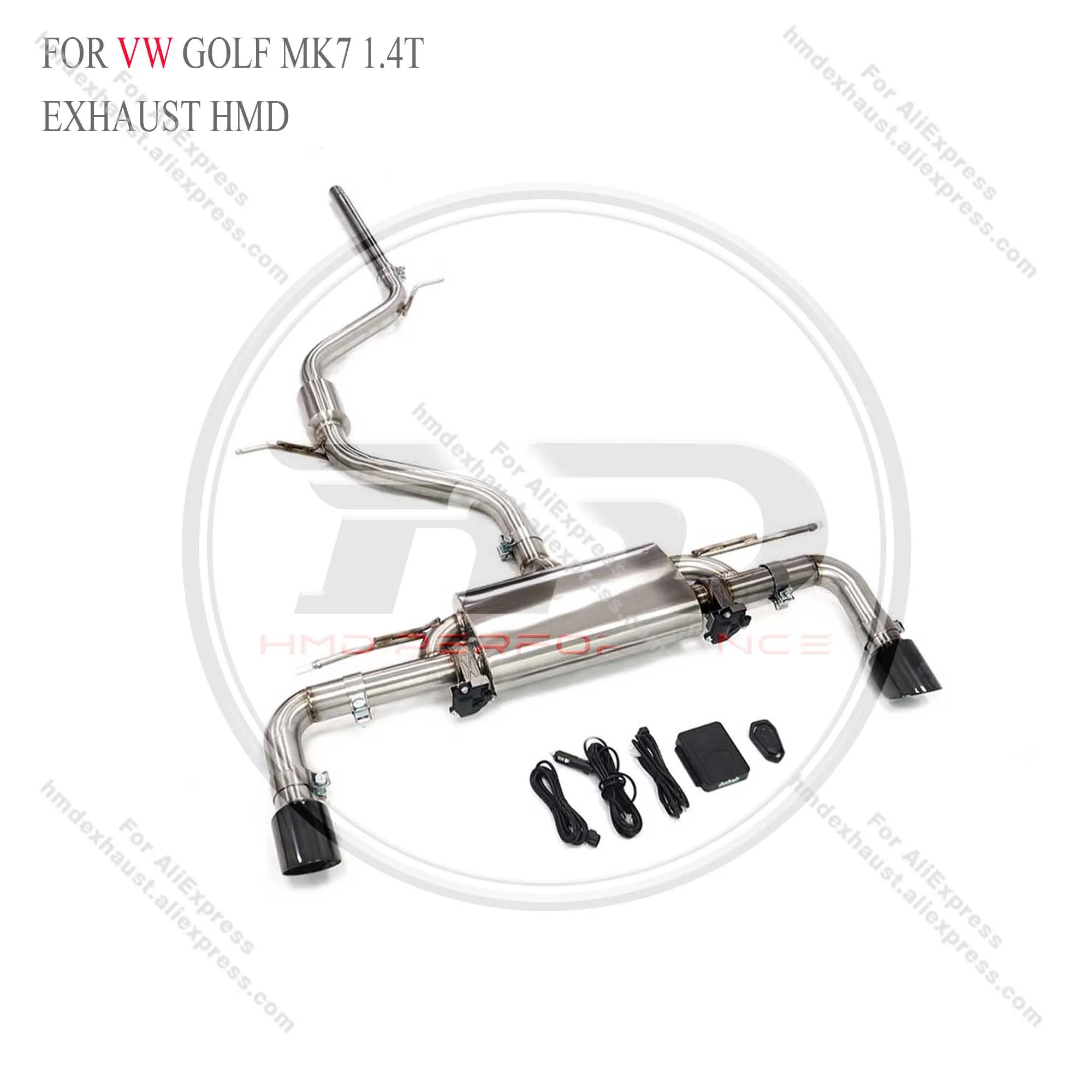 HMD Exhaust System Catback Stainless Steel For VW golf MK7 1.4T Valve Exhaust System