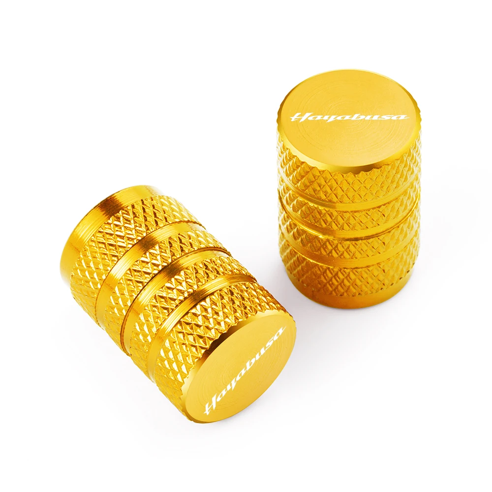 2PCS Motorcycle CNC Aluminum Tire Valve Air Port Stem Cover Caps HAYABUSA LOGO For SUZUKI HAYABUSA Accessories