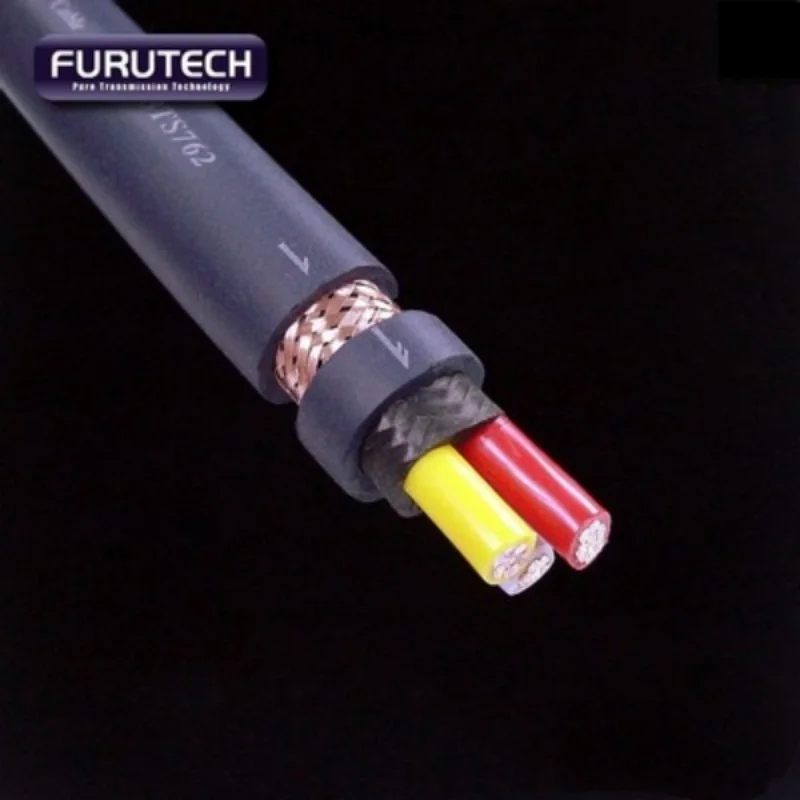 Oryginalny japoński kabel audio HiFi Furutech FP-3TS762, wykonany z miedzi OFC (miedzi wolnej od tlenków), 6-żyłowy kabel do podłączenia zasilania o dużej mocy. — zdjęcie produktu 3