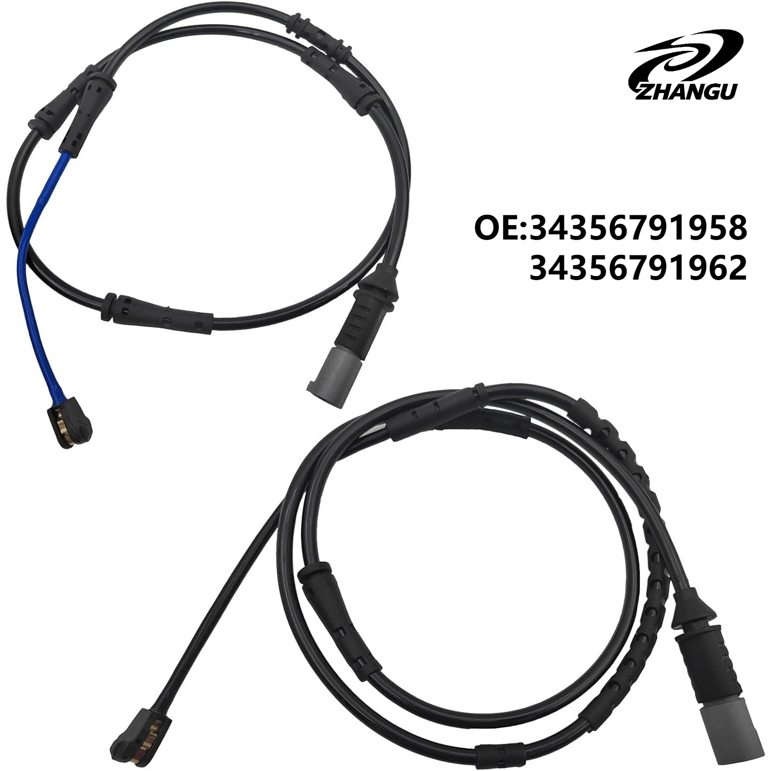 

ZHANGU For 2011-2015 BMW F10 F12 F13 F06 5 6 Series Front Rear Brake Pad Wear Sensor Set 34356791958 34356791962