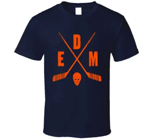 Edm Edmonton Retro Hockey T Shirt long or short sleeves