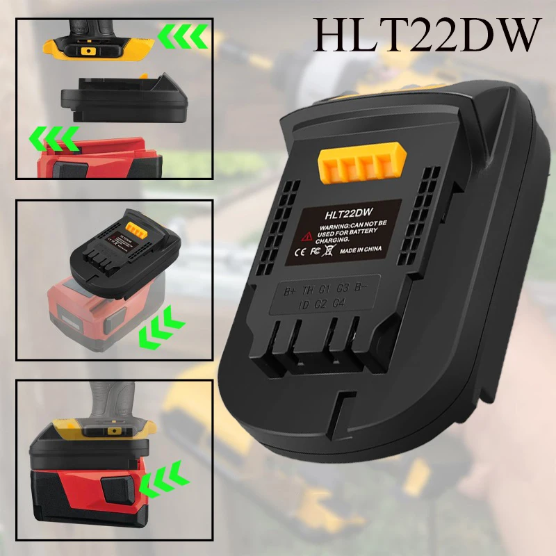 

Battery Adapter HLT22DW Compatible for DEWALT 20V Lithium Ion Battery Power Tool To Connects for Hilti 22V Lithium Ion Batteries