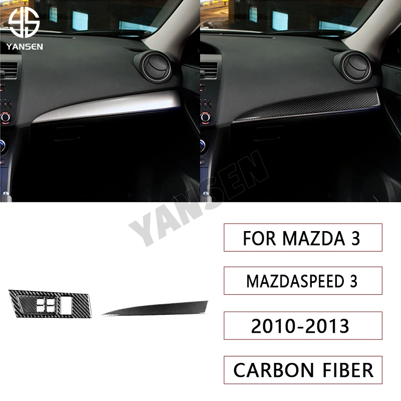 

Car Headlight Switch Tuning Console Center Dashboard Cover Trim Sticker For Mazda 3 Axela 2010 2011 2012 2013 Mazdaspeed 3 Inter