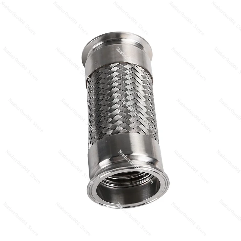 Applicable to 304 Stainless Steel Chuck Type Corrugated Pipe Sanitary Quick Connector Quick-loading Metal Clamp Steel