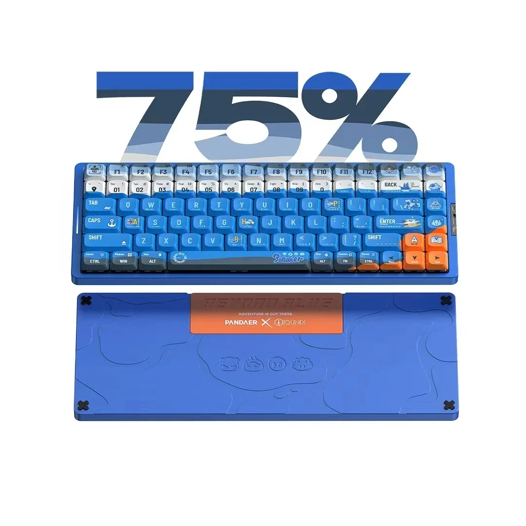 PANDAER IQUNXI PC Mechanical Keyboards Aluminum Wireless Bluetooth Ultra-light E-sport Office Gaming Accessories Low Delay