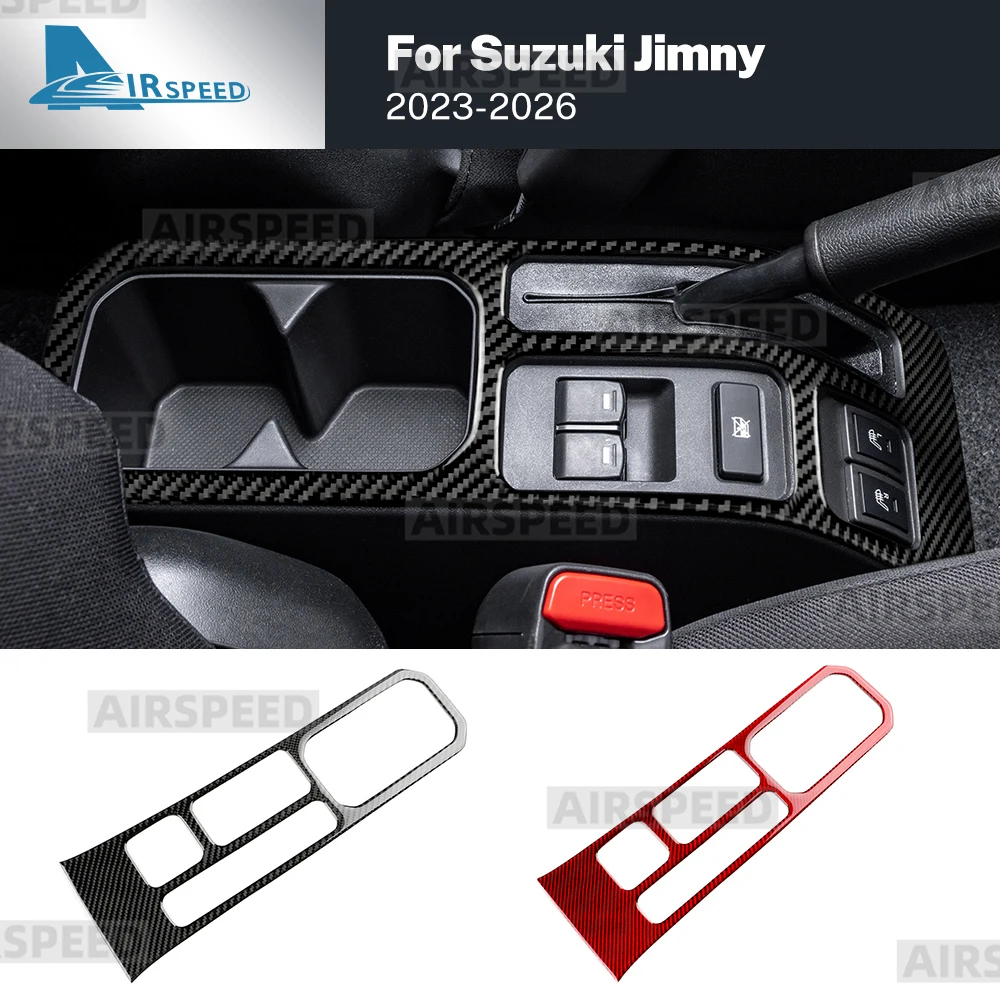 Real Soft Carbon Fiber Sticker For Suzuki Jimny JB74 JC74W 3/5Doors 2023 2024 2025 2026 LHD RHD Car Gear Shift Handbrake Panel