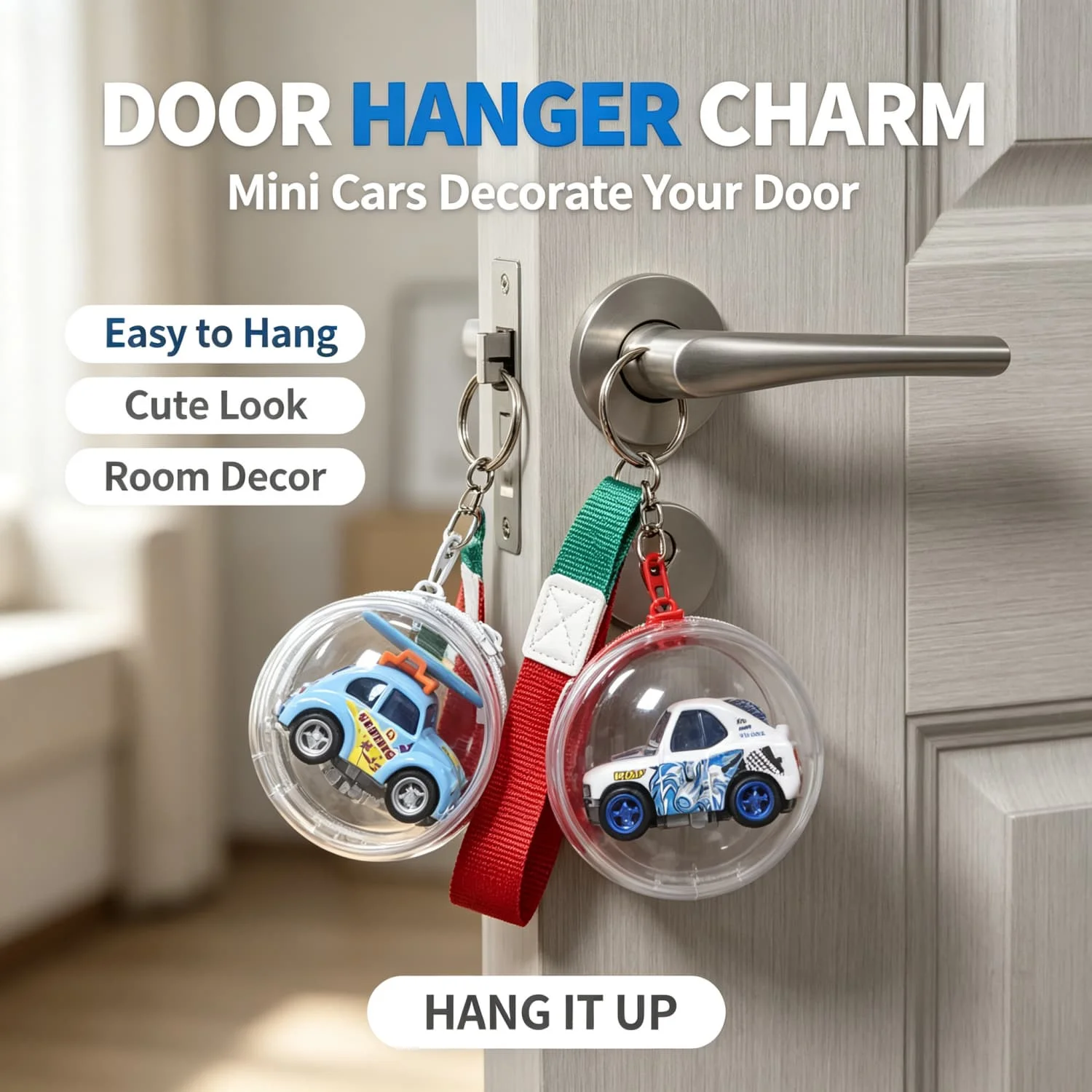2PC  and 1PCS Alloy Car  Keychain Door Hanger Cute Simulation Beetle Car Model Key Chain Bag Car Hanging Accessories