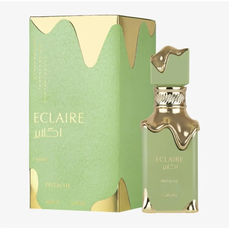 

Lattafa Eclaire Pistache Gourmand Nutty Creamy Musky 100 мл Парфюмерный спрей Стойкий аромат для женщин Одеколон 3,4 унции