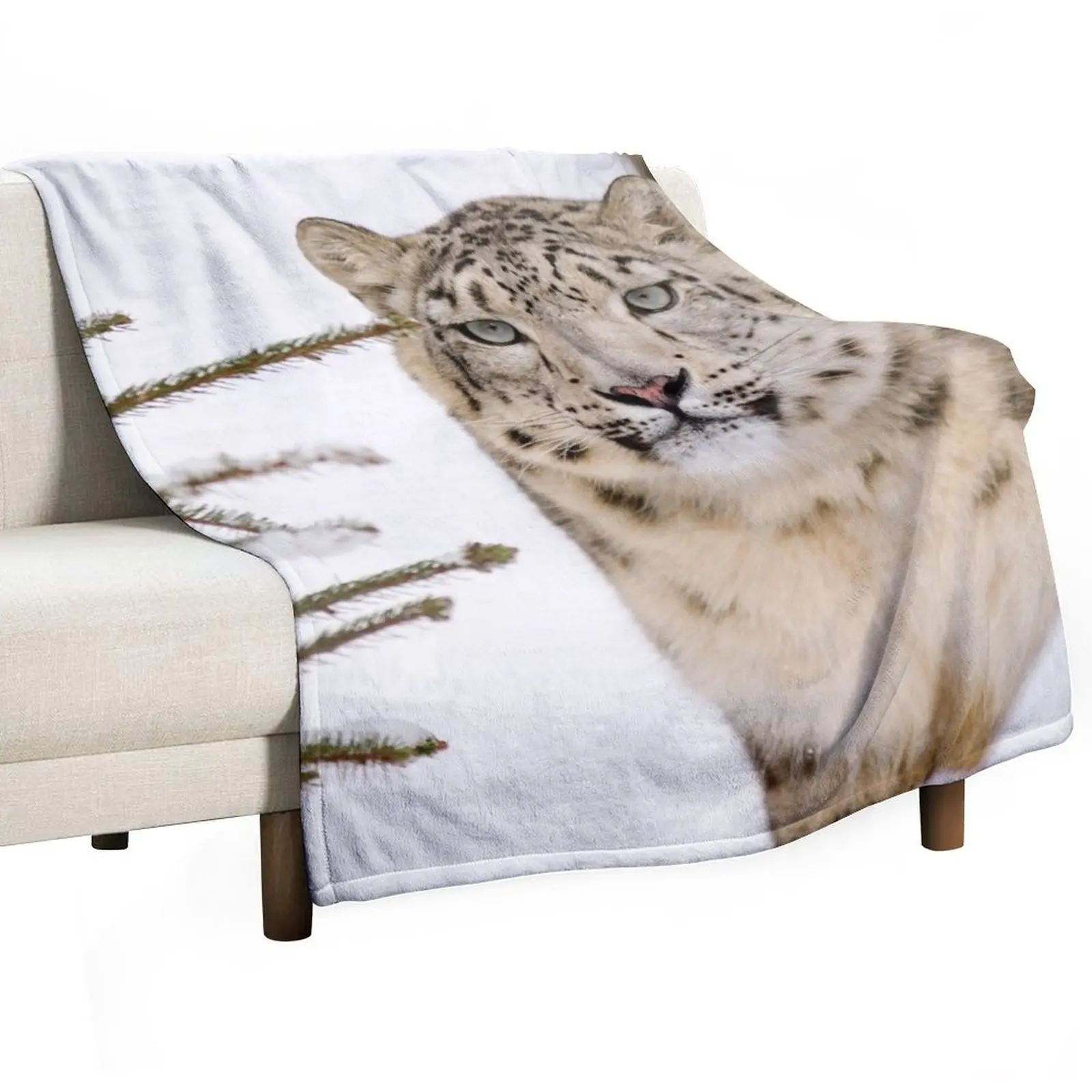 

Snow Leopard #14 Throw Blanket Vintage heavy to sleep Blankets