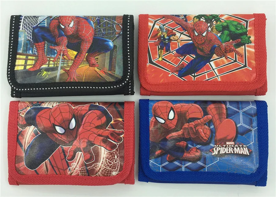 12pcs Spiderman Mini Coin Purse With Zipper Cute Cartoon Spider-Man Kids Wallet Storage Bag Party Supplies Boys Girls Pouch Gift