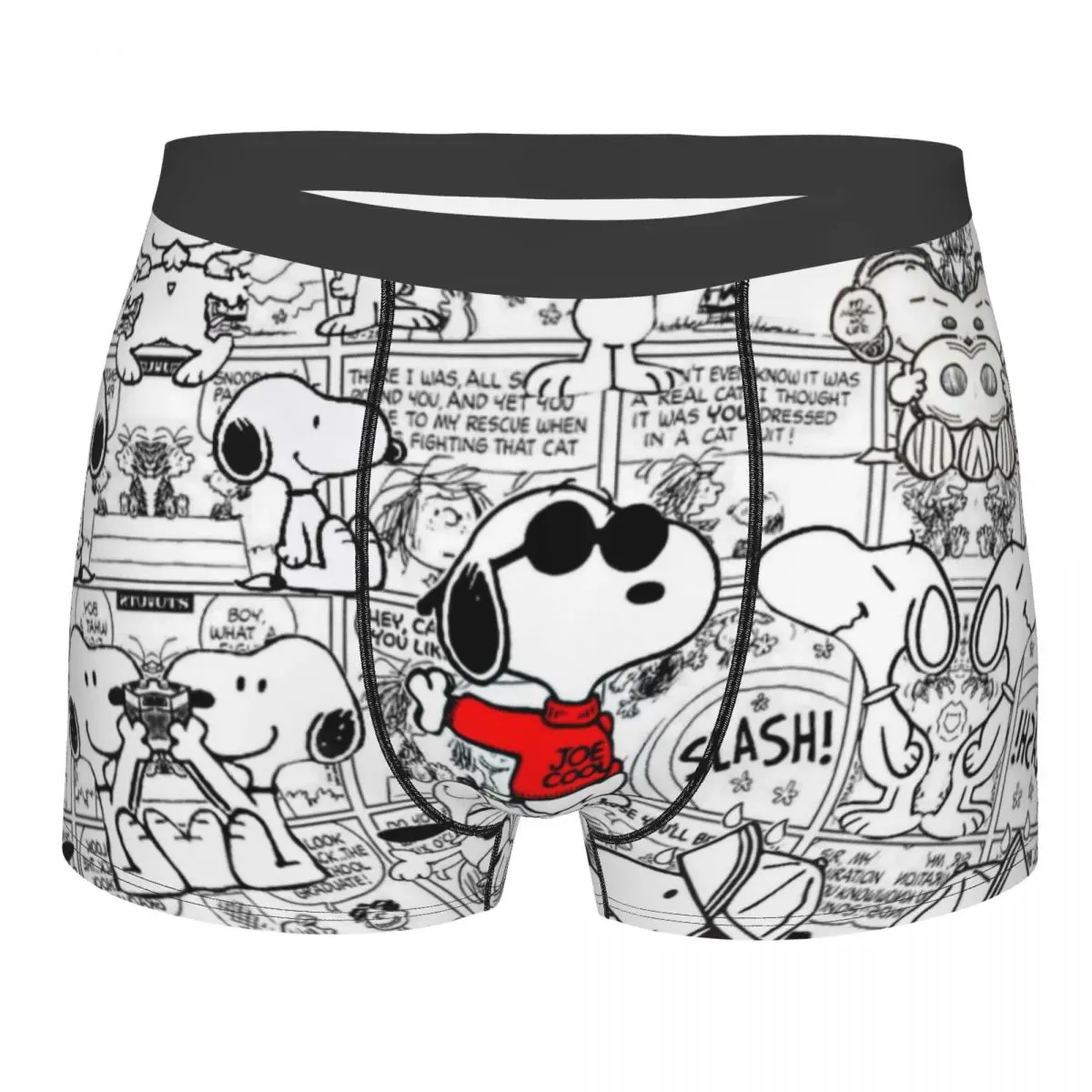 

Нижнее белье в стиле ретро S-Snoopys на заказ, мужские шорты-боксеры с принтом комиксов, трусы, дышащие трусы