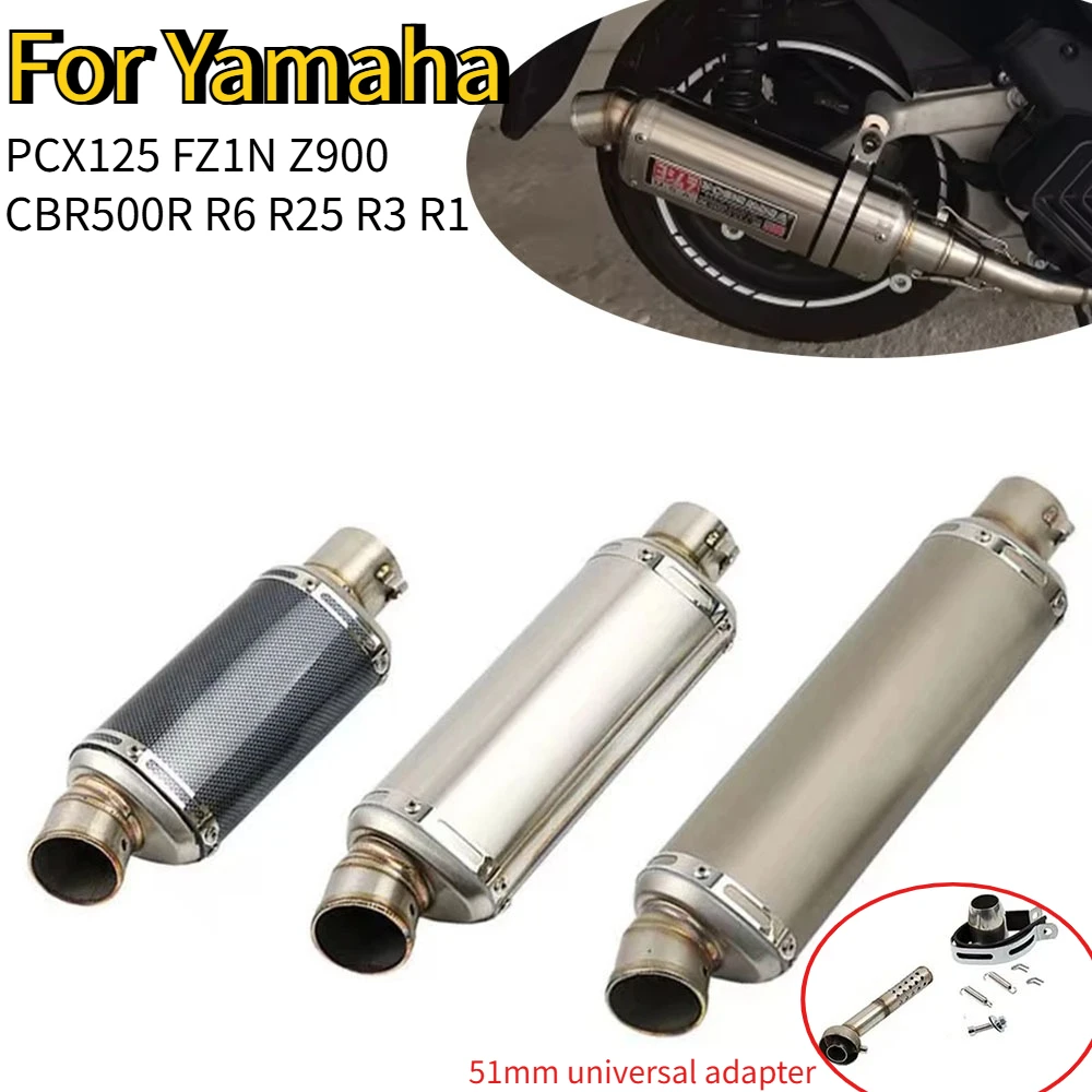 

51mm Universal Motorcycle Yoshimura Exhaust Muffler with DB Killer For Yamaha PCX125 FZ1N Z900 CBR500R R6 R25 R3 R1