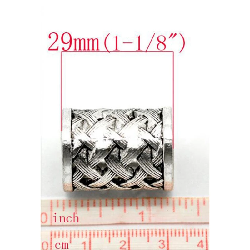 8x Vintage antike Bronze Haar Geflecht Bart Dread lock Perlen Ringe Rohr Wikinger Rune Charm Anhänger für DIY Halskette Schmuck