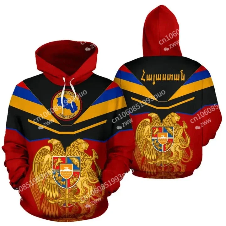 ARMENIA 3D Printed Zip Hoodie Men's Pullover Armenian Casual Hooded Jacket Sweatshirt