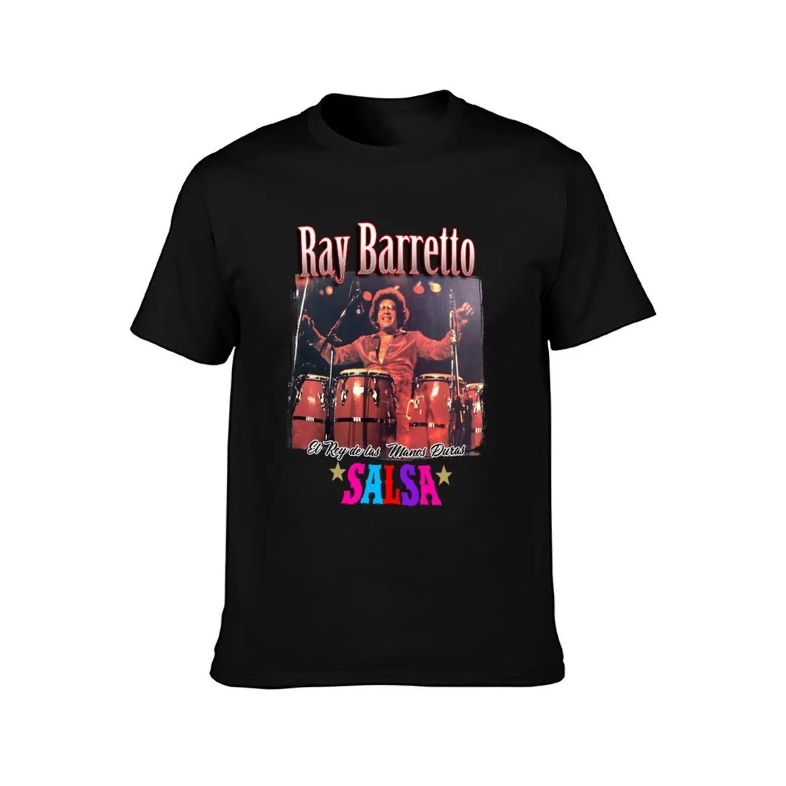 Ray Barretto El Rey de las Manos Duras T-Shirt Relaxed Fit Casual Short Sleeve Top T-Shirt