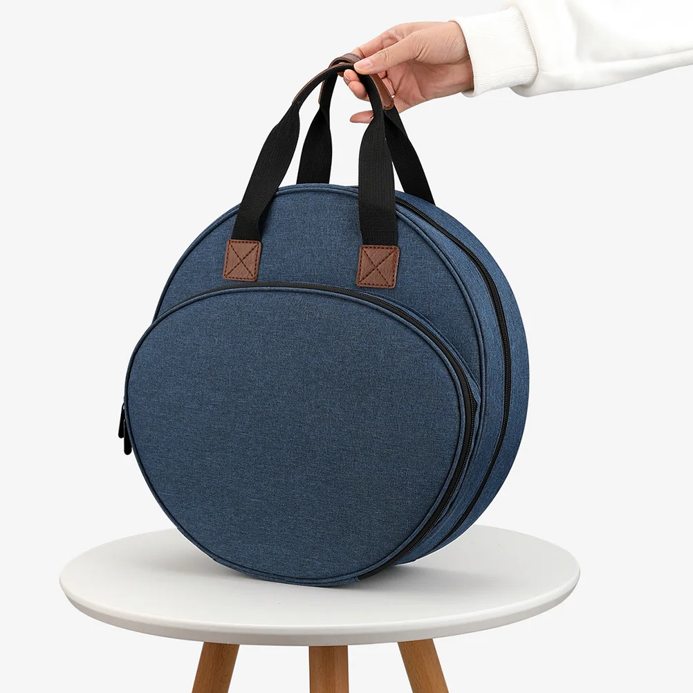 

1 pc Embroidery Tool Bag Multifunctional Storage Organizer For Sewing Supplies Large Circular Opening Zipper Pockets Elastic