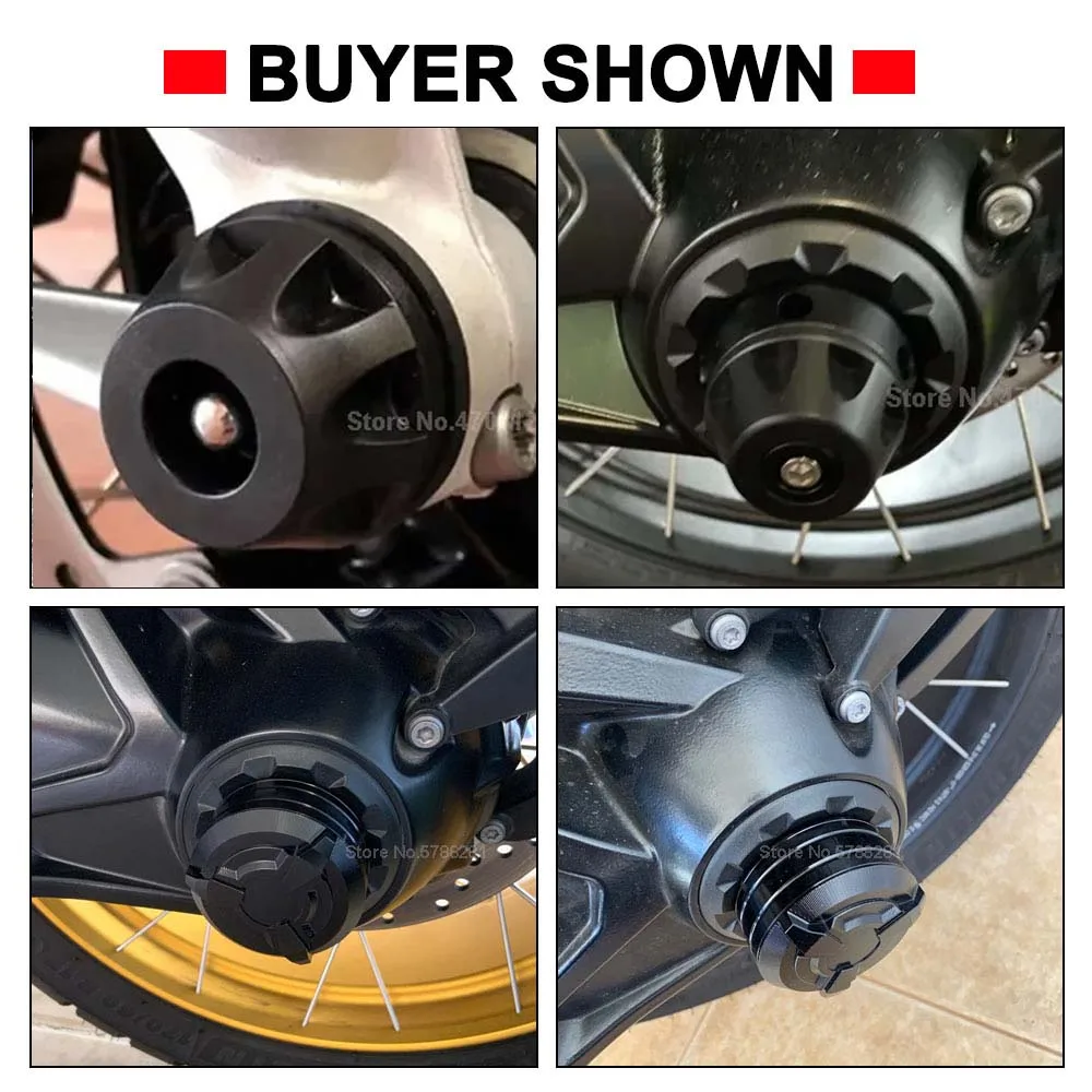 Per BMW R1200 R1250 RT GS LC ADV Adventure Moto Anteriore Ruota Posteriore Forcella Asse Cap Crash Slider Mandrino Mozzo Caduta protezione
