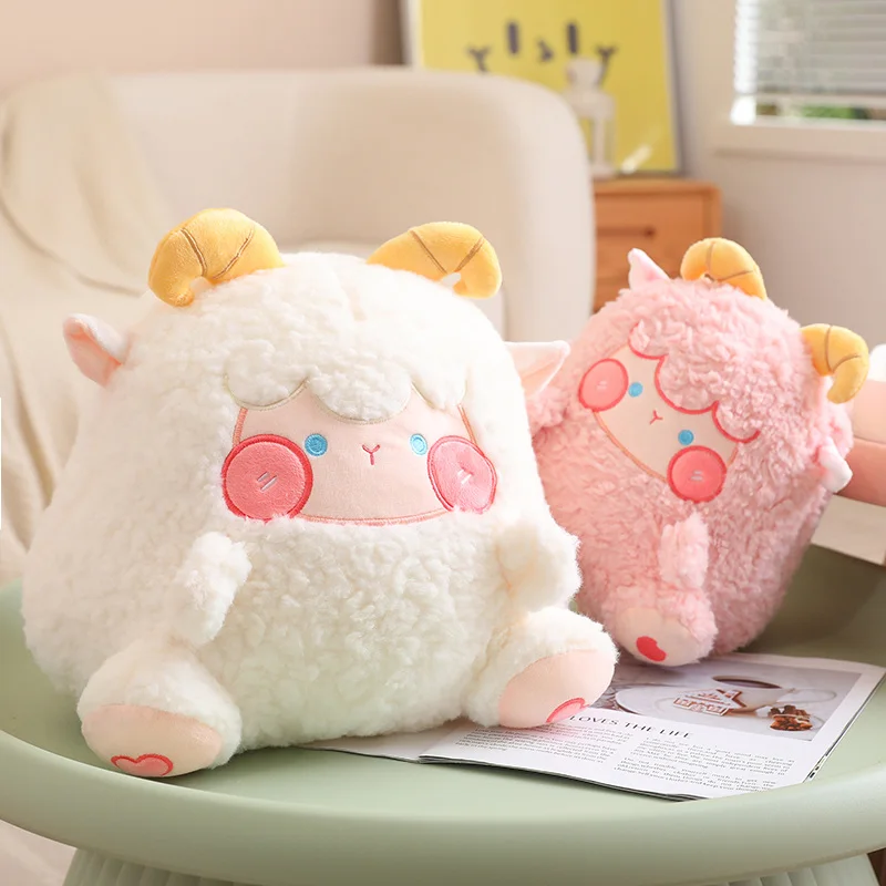 Three color lamb plush toy is soft, comfortable, cute, and fun gift. Warm home decoration adds atmosphere