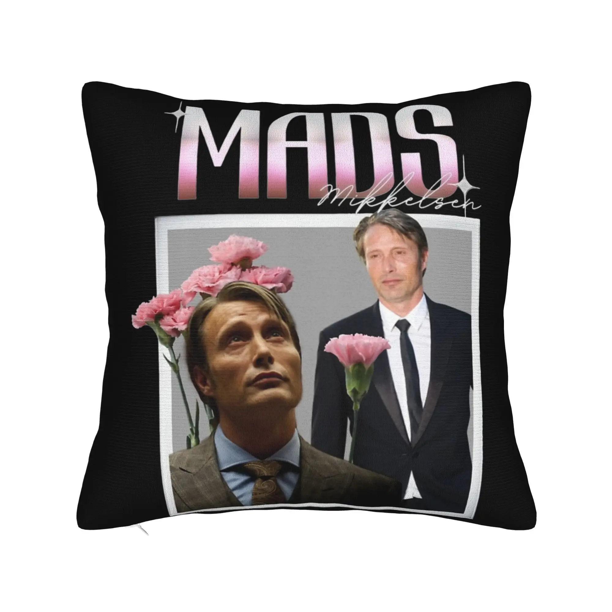 Mads Mikkelsen Actor Pillowcase Soft Cushion Cover Gift  Pillow Case Cover Sofa Zipper
