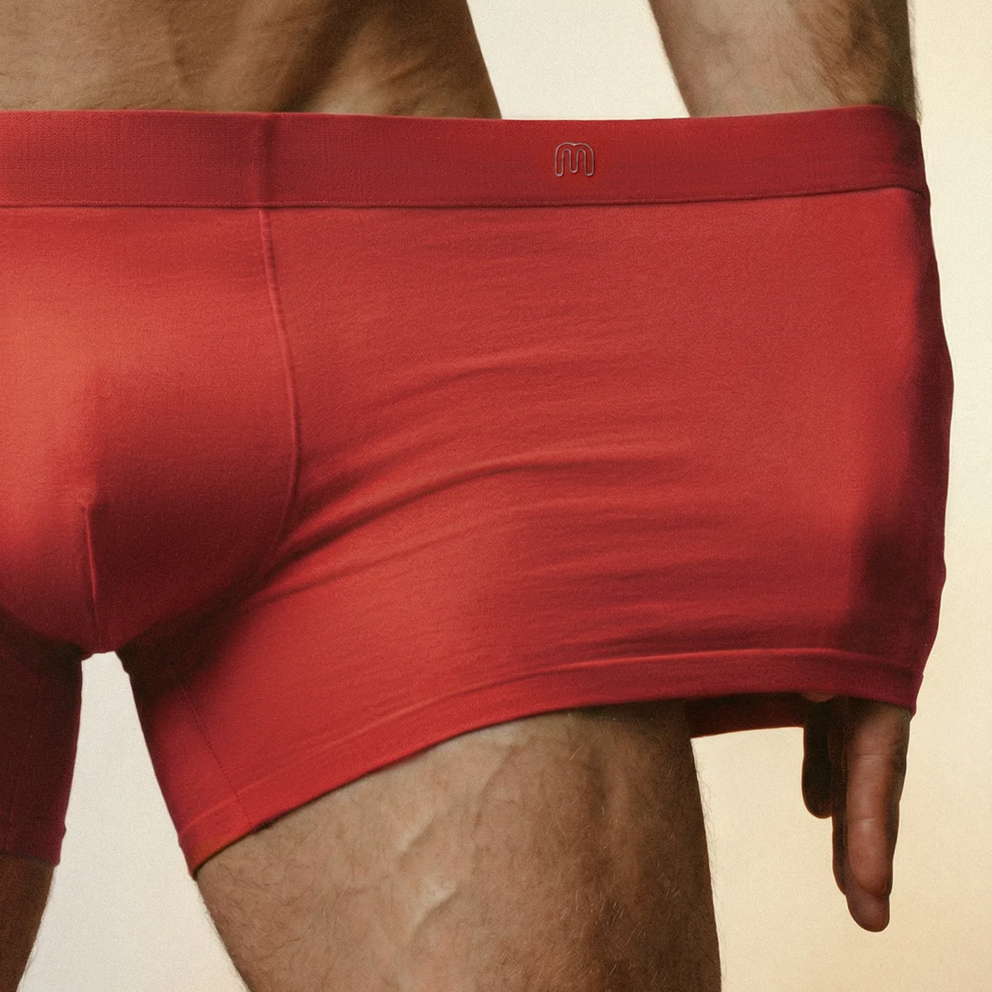 Maden Men's 3-Pack Modal Boxer Briefs Red Lucky Stretch Underwear for New Year Skin-Friendly Breathable Men's Underpants