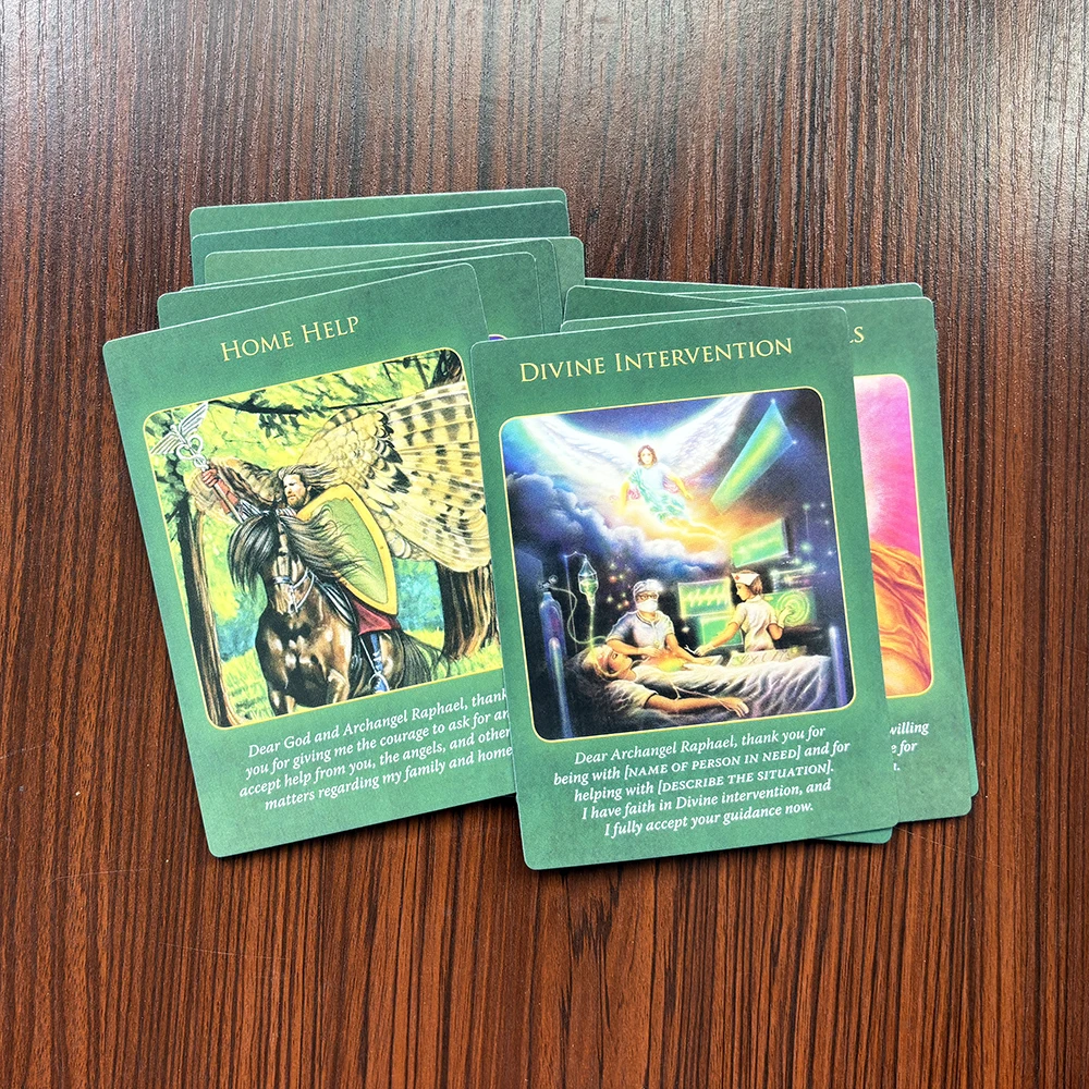 Archangel Raphael Healing Oracle Cards – 44-Card Healing Deck with PDF Guide, Large Format 120 × 87 mm (4.72 × 3.43 in) view 5