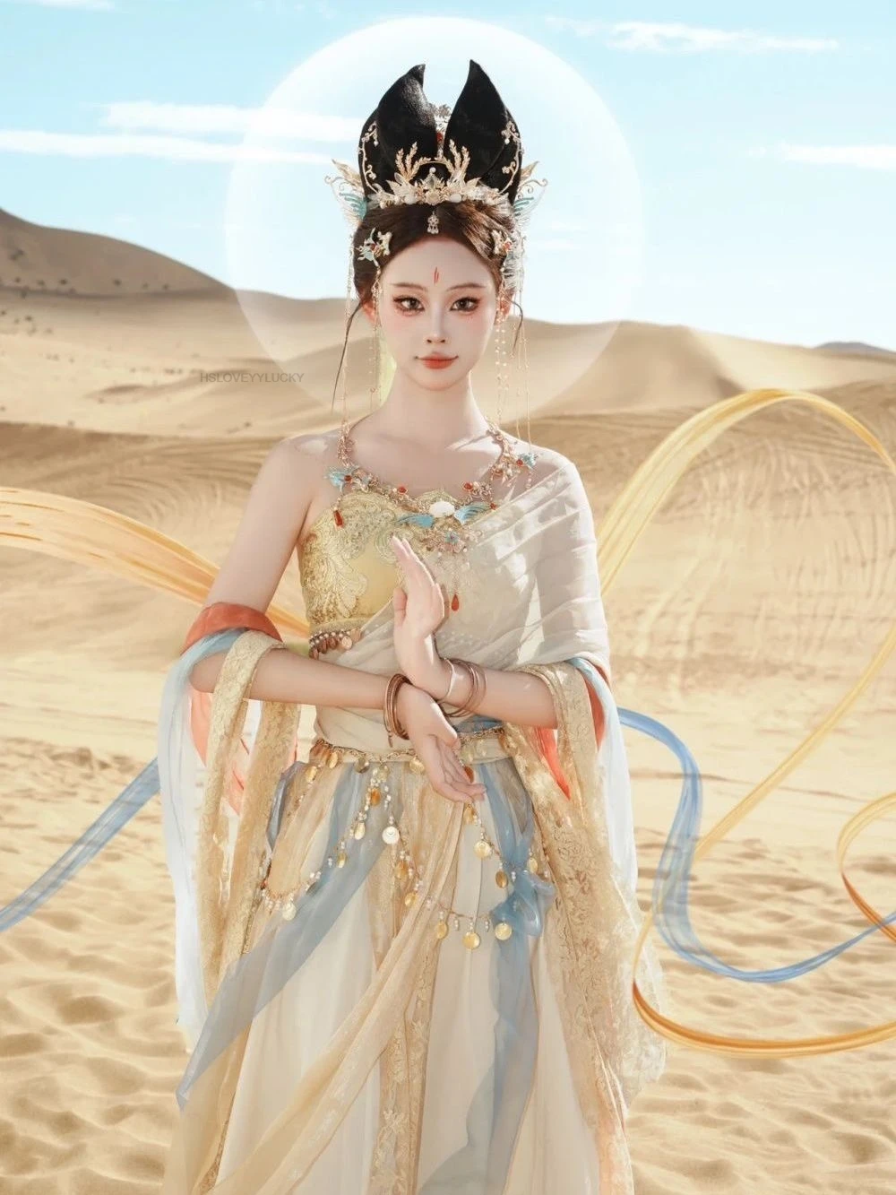 

Halloween Chinese Style Women's Clothing Dunhuang Exotic Style Western Princess Elegant Dress Dance Stage Performance Costume