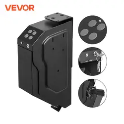 VEVOR OS580C SE Handgun Pistol Safe Box Fingerprint Digital Keypad Lock with 2 Keys Weapon Security Deposit Storage Under Table